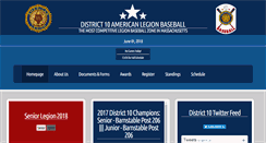 Desktop Screenshot of district10baseball.com